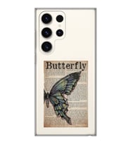 Samsung Galaxy S23 ULTRA Uyumlu Butterfly Tasarımlı Şeffaf Telefon Kılıfı
