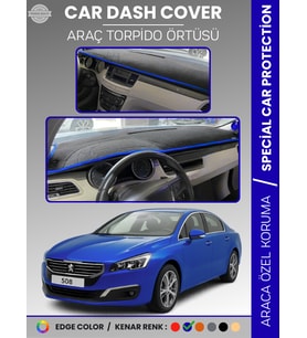 PEUGEOT 508 (2011-2018) Torpido Örtüsü Ön Göğüs Koruma Torpido Koruma Birebir Uyum Kaymaz Özel Kesim