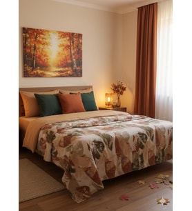 Çift Kişilik Baskılı Pike Yatak Örtüsü Daisy 200x230 cm