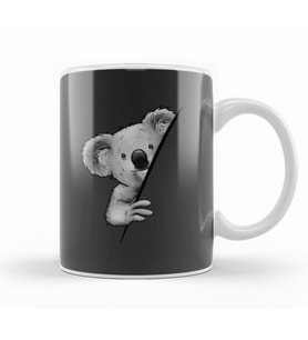 Cute Marsupial Funky Koala Illustration Fancy Koalabear T Kupa Bardak Porselen