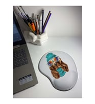 Gözlüklü Köpek Bilek Destekli Mouse Pad