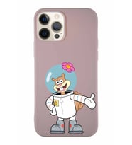 Apple iPhone 12 Pro Soft Premier Kapak Sandy Tasarımlı Silikon Kılıf - Pudra (Şeffaf)