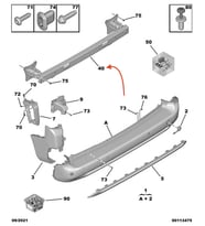 Cıtroen Berlıngo- 19/24; Arka Tampon Demiri (Oem No: 9822105380)