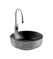 LENA TEZGAHÜSTÜ LAVABO E-5004GS (Siyah)