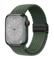 Amazfit GTS Bip Lite S Samsung Haylou Solar Huawei 20mm Kordon Magnet Örgü Strap (Koyu Yeşil)