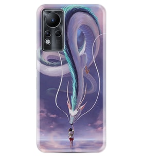 INFINIX Note 11 Pro Note 10 Hot 9 Play Kılıf Desemli Silikon Kız ve Ejderha 1742