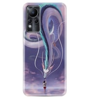 INFINIX Note 11 Pro Note 10 Hot 9 Play Kılıf Desemli Silikon Kız ve Ejderha 1742