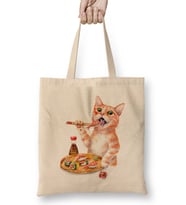 Sushi Cat 01 Bez Çanta Uzun Saplı
