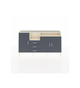Arges Konsol 5 Raflı 3 Çekmeceli 3 Kapaklı 176x30x99 Aytaşı-Antrasit