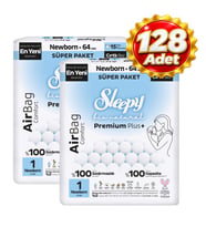 Sleepy Airbag Comfort Bebek Bezi 1 No 64 lü x 2 Paket (128 Adet)