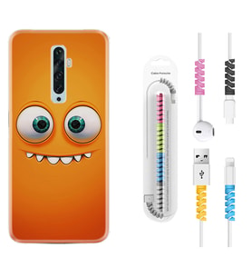 Oppo Reno 2Z 4 Lite 4 Pro 5 6 7 A31 Kılıf Kablo Koruma Spiral Silikon Dişlek 1615