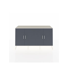 Kronos Konsol 6 Raflı 4 Kapaklı 176x59x99 Aytaşı-Antrasit/Çam