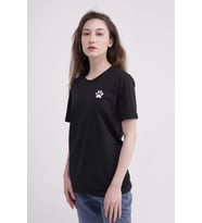 The Socks Company 23SCTS233U Pati Nakışlı Yaka Siyah Tshirt