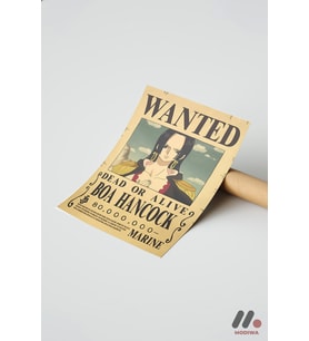 One Piece Boa Hancock Wanted Poster, Çerçevesiz Yüksek Kalite Duvar Afişi - Anime