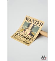One Piece Boa Hancock Wanted Poster, Çerçevesiz Yüksek Kalite Duvar Afişi - Anime