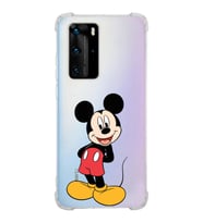 Huawei P40 Pro  Köşe Korumalı Antişok Kapak Mickey Mouse Tasarımlı Şeffaf  Kılıf