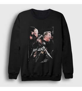 Presmono Unisex Siyah James Hetfield Metallica Sweatshirt 66747tt