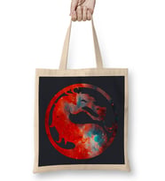 Mortal Kombat Galaxy Silhouette Logo Bez Çanta Uzun Saplı