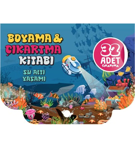 Su Altı Yaşamı - Boyama ve Çıkartma Kitabı