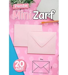 Mini Zarf Pembe 9x7 cm 20 adet-MZ119