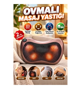 8 Toplu Isıtmalı Yoğurma Masaj Yastığı – Ev ve Araç İçin