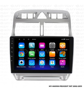 Peugeot 307 9 inç Android Navigasyon ve Multimedya Sistemi 2001-2008