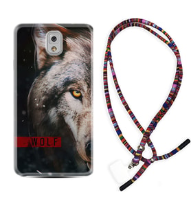 Samsung Note 3 4 5 8 9 20 Ultra 10 Lite Kılıf Boyun Asklı Rasta Silikon Wolf Eyes 1758