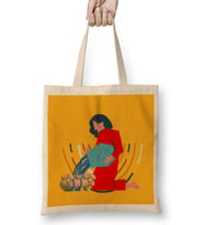 Zodiac Symbols Women Flowers Bez Çanta Uzun Saplı