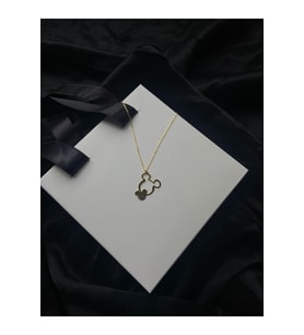 14k Altın Kaplama Mickey Mouse Kolye