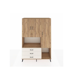 Hyperion Dolap 6 Raflı 3 Çekmeceli 3 Kapaklı 132x44x195 Çam-Çam/Aytaşı