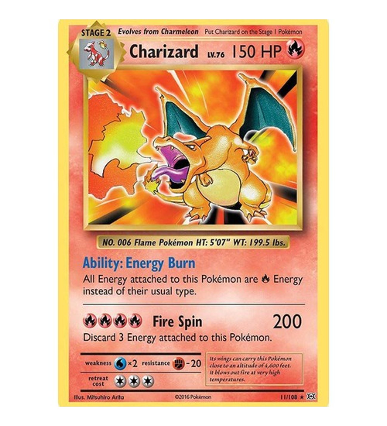 Pokemon Charizard Lv 76 150HP Kart