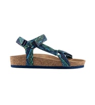 LeMoor's MSAN502 Tengri Navy Blue/Green Erkek Sandalet (Mavi)