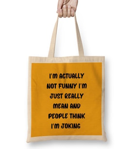 Sarcasm Funny Comment Quotes Gift - Sarcastic Women And Men Humorous Saying Bez Çanta Uzun Saplı