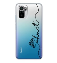 Xiaomi Taçlı İsim Tasarımlı Şeffaf Telefon Kılıfı
