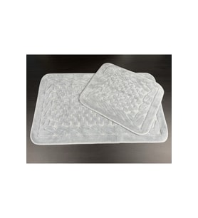 Netha Kaymaz Taban 2'li Pamuklu Banyo Paspası Yıkanabilir 60x100 50x60cm Banyo Halısı Gri