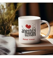 Kişiye Özel Seramik Anestezi Uzmanı Kupa Bardak (Beyaz)