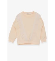 Breeze Kız Çocuk Sweatshirt Güpürlü 1.5-5 Yaş, Krem
