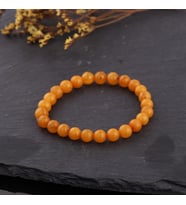Sarı Akik Doğal Taşlı Unisex Bileklik