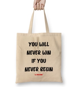 Motivational Guotes Sayings Words Gifts - Entrepreneurs İnspiration Success Work Typography Gifts Bez Çanta Uzun Saplı