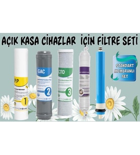 Su Arıtma Filtresi Seti 5 li Mebran Filtre Seti (Krem)