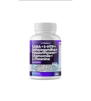 Gaba + 5-HTP + Ashw. Passionflower+Chamomile+L-Theanine 60 Kapsül