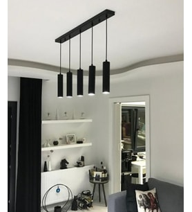 MYLİGHTS  RETRO   RUSTİK  SIRALI MASA ÜSTÜ BEŞLİ SARKIT AVİZE  GU10  LED ampul. Gün isigi dahildir