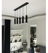 MYLİGHTS  RETRO   RUSTİK  SIRALI MASA ÜSTÜ BEŞLİ SARKIT AVİZE  GU10  LED ampul. Gün isigi dahildir
