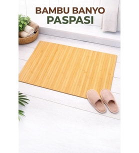 Kaydırmaz Tabanlı Banyo Paspası/Matı Katlanabilir Koku Yapmaz Paspas 70×45 cm Kahverengi 45 x 70