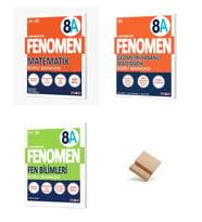 Fenomen LGS 8. Sınıf 2027 A Serisi Matematik Geometri ve Fen Bilimleri 3lü Set Soru Bankası + Telefon Standı