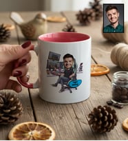 Kişiye Özel Karikatürlü Gamer Arkadaşa Hediye Kupa Bardak Doğum Günü Hediyesi
