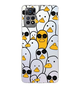 Xiaomi Redmi Note 11 Pro Uyumlu Kamera korumalı Kapak Duck Tasarımlı  Şeffaf Kılıf