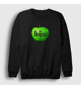 Presmono Unisex Siyah Apple The Beatles Sweatshirt 114201tt