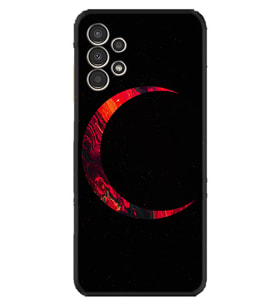 Samsung Galaxy M14 Kılıf Silikon Desen Özel Seri Red Moons 1747