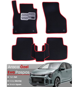 KİA PİCANTO (2017-2025) Uyumlu EVA Paspas Tam Set–Araca Özel,Kolay Montaj,Su Geçirmez